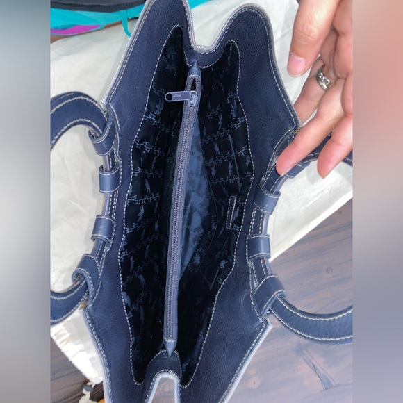 Authentic Vintage Hunting World Leather & Denim Tote/Handbag - Picture 7 of 15